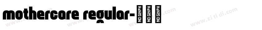 mothercare regular字体转换